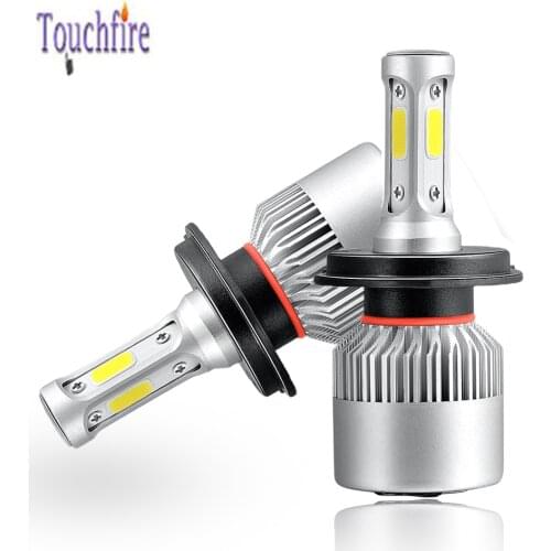 2PCS S2 LED Car Headlight H1 H3 H4 Hi-Lo H7 H11 H13 H27 9004 HB3 9006 HB4 9007 HB5 Bulb with 3 Sides Lights 8000LM/Set Lamps