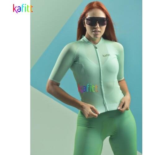 2021 Kafitt Womens Short Sleeve Cycling Jersey Sets Go Pro Team Breathable Macaquinho Ciclismo Feminino Maillot Mujer 2 Pieces