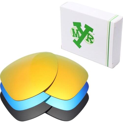 3 Pairs Mryok POLARIZED Replacement Lenses for Oakley Dispatch 2 Sunglasses Stealth Black & Ice Blue & Fire Red