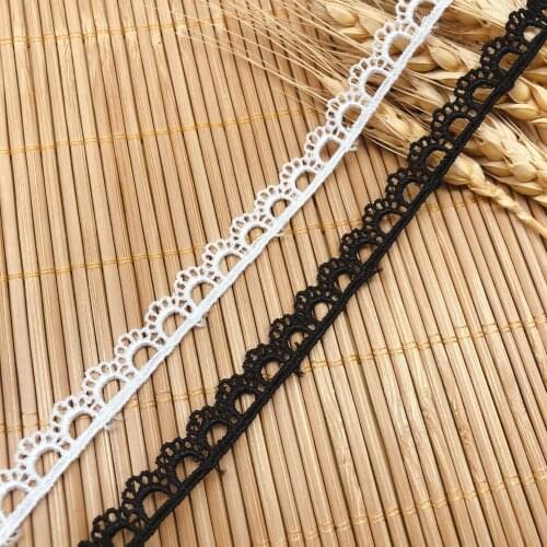 30Yards 10mm Wide DIY Skirt Clothes Curtain Dress Hollow Embroidery Small White Lace Clothing Doll Accessories Home Decoration