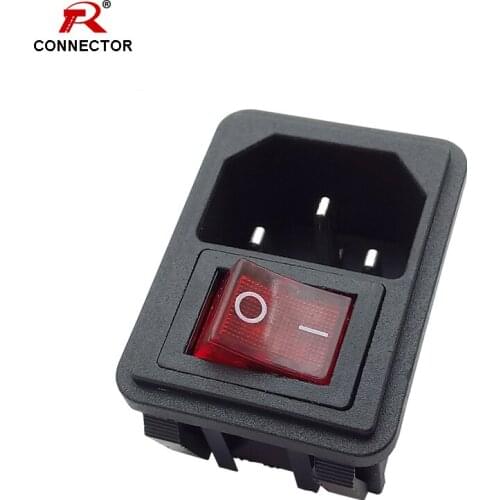 4pcs Rocker Switches, Power Switch & Socket Connector, Switch with 3 Pin or 4 Pin, Panel Mount Power Adapters