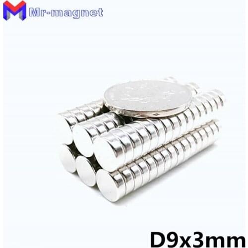 50pcs Hot sale 9x3mm magnet N35 D9x3mm super strong rare earth 9x3 magnet 9mmx3mm, 9*3 small refrigerator magnets D9*3mm 9*3mm