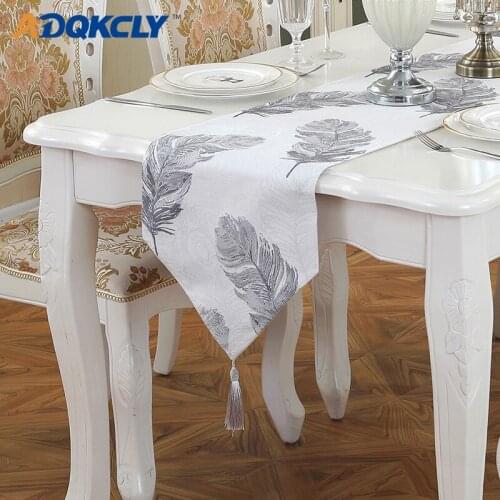 ADQKCLY Modern Dining Room Table Runners Linen&Flannel Fabric Tea Desk Cloth Decor Hotile Party Wedding Home Textile Supplies