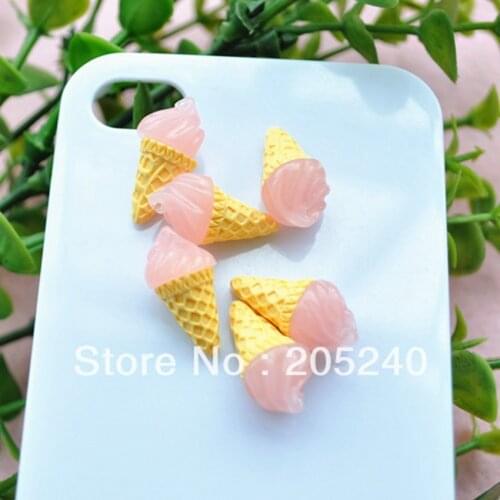 30pcs Hot Sale For DIY Phone Decoration Kawaii Resin Cabochons Icecream