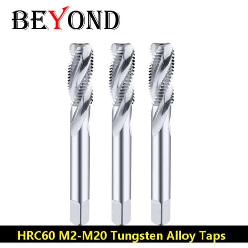 1pcs Spiral Tap Tungsten Steel Wire Tapping Integral Carbide Machine Taps HRC60 M2 M2.5 M5 M6 M8 M10 M3 M4 M14