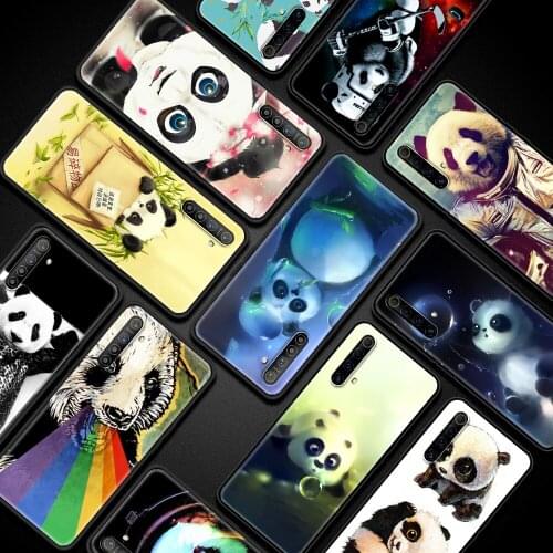 Cute Panda SeriesPhone Case For Realme C21 C11 C15 C3 C5 C6 C7 X7 X50 XT Q2 Pro High Quality Soft TPU Silicone Cover