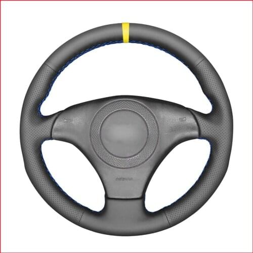 Artificial Leather Yellow Marker Steering Wheel Cover for Audi TT (8N) 1998-2001 A8 S8 (D2) 1998-2002 S4 (B5)