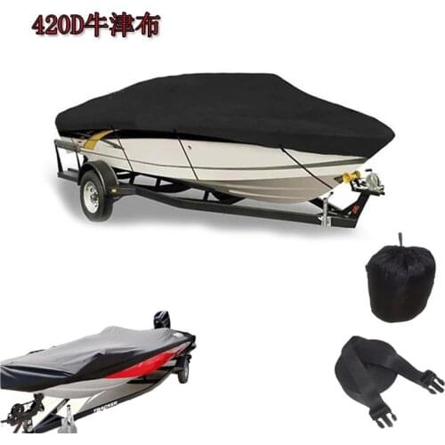 Yacht Waterproof Boat Cover 420D Black Sunscreen Cover Dustproof Type Car Cover