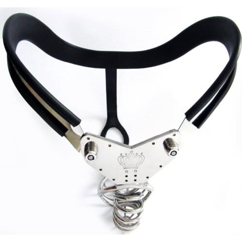 Amazing price male chastity belt panty stainless steel chastity device penis bondage cock cage bdsm men cbt adult sex products