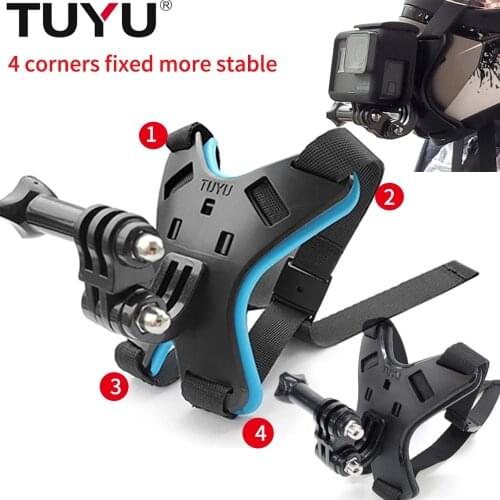 TUYU Full Face Helmet Chin Mount Holder for GoPro Hero 9 8 7 6 5 SJCAM Motorcycle Helmet Chin Stand for Gopro Camera Accessory