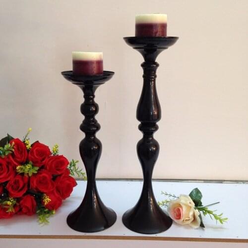 DesserXixi Decorative Black Candlesticks