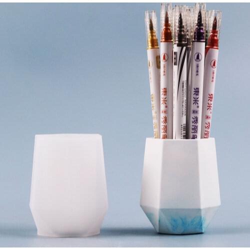 DIY Pen holder Concrete Silicone Mold For Resin Pen Container Plaster Gypsum Mould Cement Clay Molds Handmade Craft Home Decor