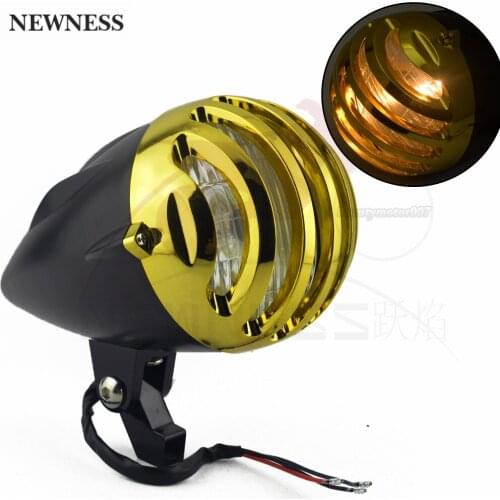 4.75" High/Low Beam H4 Headlight Motorcycle ABS Bullet For Harley Sportster Dyna Softail Bobber Chopper Custom