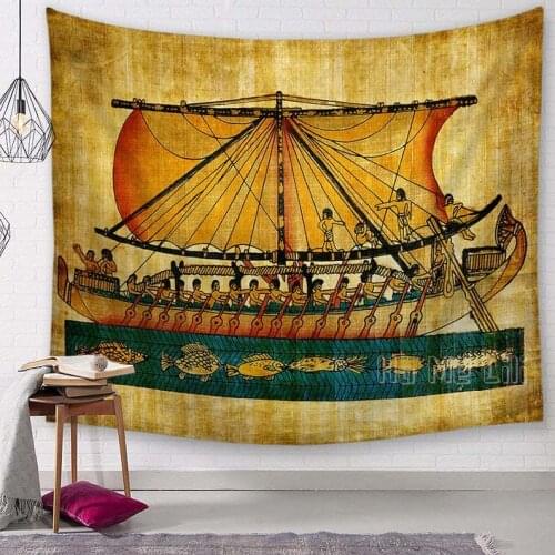 Rowing Tapestry The Fish Unique Wall Art Background Cloth Living Room Bedroom Decor
