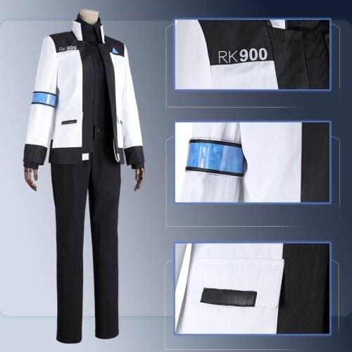 Game Detroit:Become Human Connor 900 Cos RK900 Agent Suit Uniform woman kara Cosplay Costume jacket shirt pants Customize Made