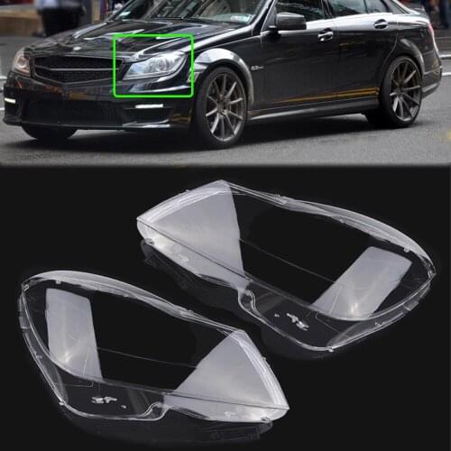 Front Lampshade Lamp Shell Headlamps Cover Headlight Lens Glass Shell For 2011 2012 2013 Benz C Class W204 C180 C200 C260