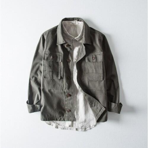 2019 Spring Mens Thin Cotton Jackets Solid Fashion Coats Male Casual Slim Turn down Collar Jacket Men Outerwear JK-796