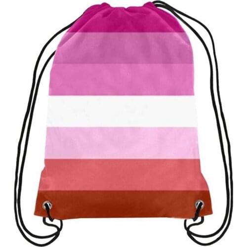Lesbian Pride Drawstring Backpack LGBT Bag Hot Selling