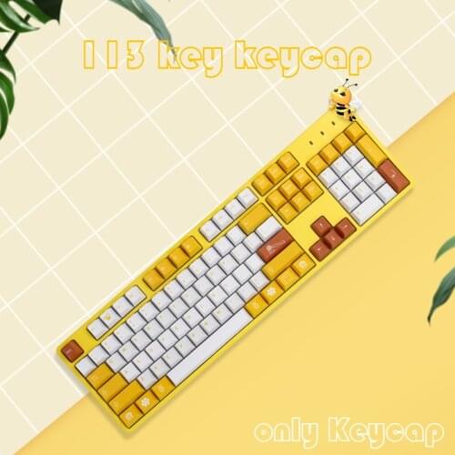 Honey Keycaps Cherry Profile Dye Sub PBT Keycap For Cherry MX Switch 61/87/104/108Mechanical Keyboard