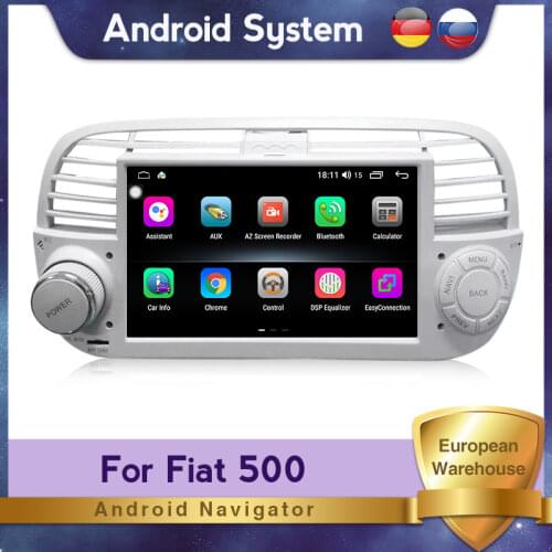 MEKEDE CarPlay Android Quad Core Car GPS Navigation DVD Multimedia Player For FIAT 500 1 Din Car Radio Stereo Buit in FM DPS BT
