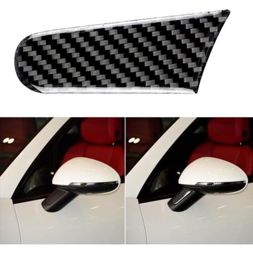 2Pcs Rearview Mirror Sticker Eco-friendly Sturdy Carbon Fiber Outer Rearview Mirror Trim Decal for Porsches Macan 2014-2021