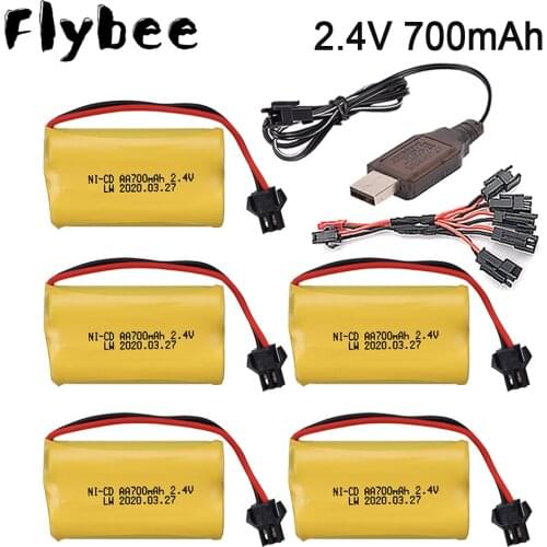 2.4v 700mah NiCD Battery For Rc toys Car Tanks Trains Robot Boat Gun parts Ni-CD AA 700 mah 2.4 v Rechargeable Battery