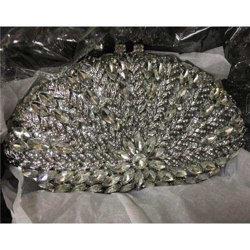 Latest Design Luxury Bridal Wedding Party 2020 Newest Crystal Diamond Chain Evening Bag Luxury Handbags Women Bags High Quality