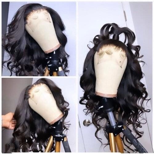 13x4 Lace Front Wig Brazilian Body Wave Short Bob Lace Front Wig For Women PrePlucked 13x4 T Part Straight Human Hair Wig 180