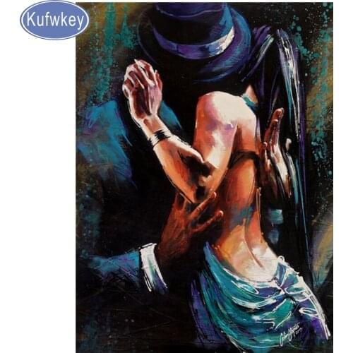 Full Square/Round 5D DIY Dancing tango diamond painting love kiss mosaic full embroidery diamond picture Cross Stitch home decor