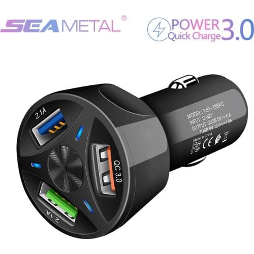 QC 3.0 Quick Charge Car Charger 3 USB Ports Cigarette Light Adapter Universal 12V/24V Input 5V Output Power Adapter Car Products