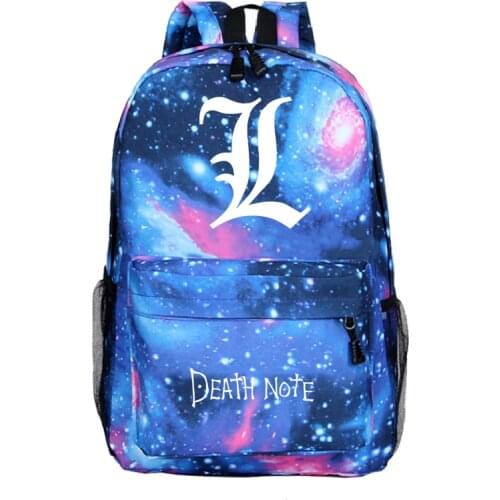 Death Note Backpack Kuroshitsuji Travel Shouler Knapsack Fashion Men Women Boys Girls School Laptop Bag