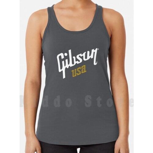 Usa tank tops vest sleeveless Logo Guitars Italic Logo Guitar