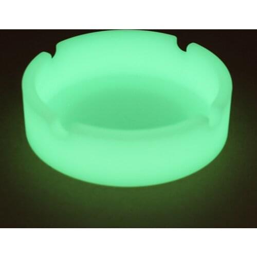 Luminous Silicone Ashtray Premium Rubber High Temperature Heat Resistant Anti-fall Round Design Ashtray Cigarette accessories