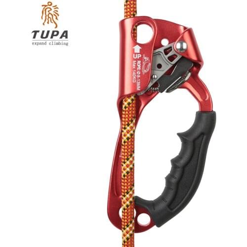 TUPA Outdoor Sports Rock Climbing Left Right Hand Grasp 8mm-13mm Rope Hand Ascender Device Mountaineer Riser Tool Kits
