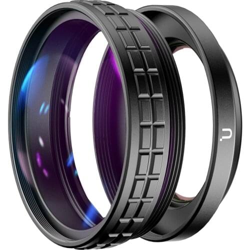Ulanzi WL-3 Wide Angle & Macro 2-in-1 Additional Camera Lens for Sony A7C/ ZVE10 18mm Wide-angle 10X Macro Aluminum Alloy Frame