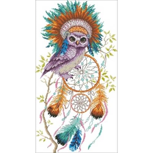 Owl dream catcher patterns Counted Cross Stitch 11CT 14CT 18CT DIY Cross Stitch Kits Embroidery Needlework Sets home decor