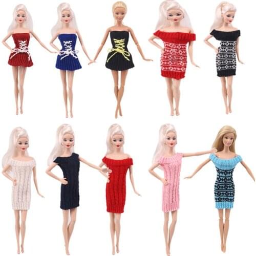 High Quality Handmade Pure Cotton Sweater Dress Tops Options Doll Accessories for Barbies Doll Girl Toy