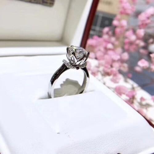 2020 new crackling moissanite ring for women jewelry engagement ring for wedding 925 silver ring birthday gift