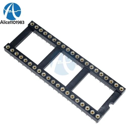 10PCS 40 Pin 40P 2.54mm DIP IC Socket Adaptor Solder Type Socket Pitch Dual Wipe Contact Contact Termination By Hole DIY Kit