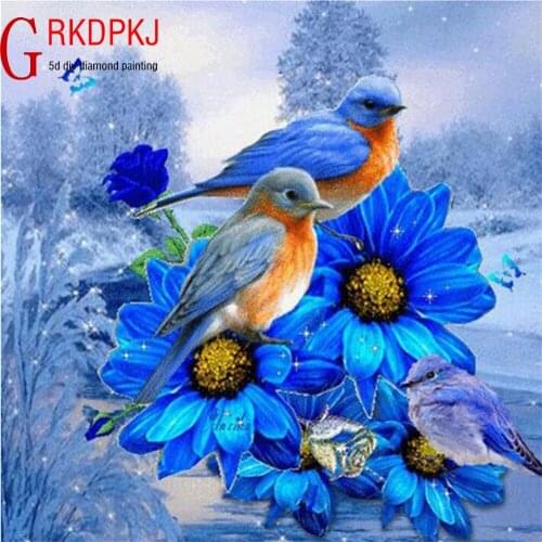 5d diy diamond painting full square diamond embroidery mosaic diamond mosaic picture rhinestone home decoration Flowers and bird