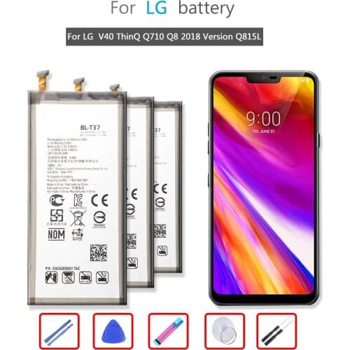 BL-T37 Mobile Phone Battery For LG V40 ThinQ Q710 Q8 2018 Version Q815L Bateria Batteries BL T37 3300mAh + Free tool