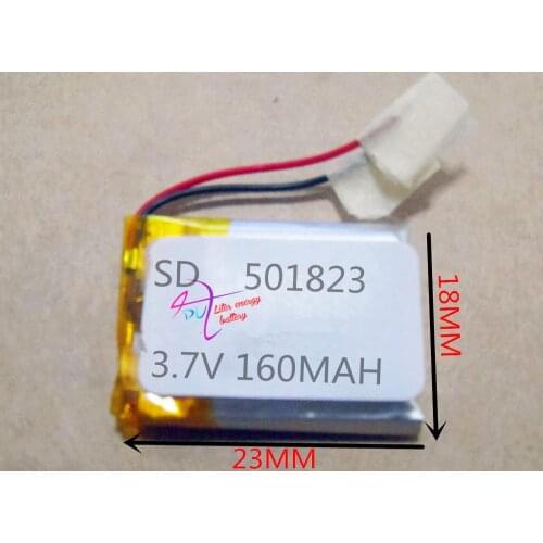 Tablet battery 3.7V polymer lithium battery 501823 051823 160mah MP4 MP5 MP3 Bluetooth small toy recording pen