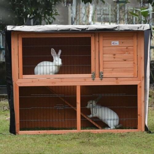 Bunny Rabbit Hutch Cover for Winter Garden Outdoor Waterproof Small Animal Cage Crate Cover UV Resistant Heavy Duty Pets Cover