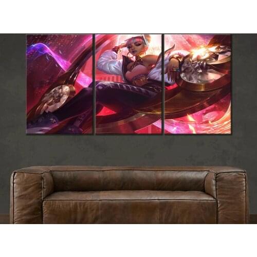 Legends League Qiyana True Damage Living Room Decorative Art Painting Hd Game Poster Hanging Picture for Bedroom Decor