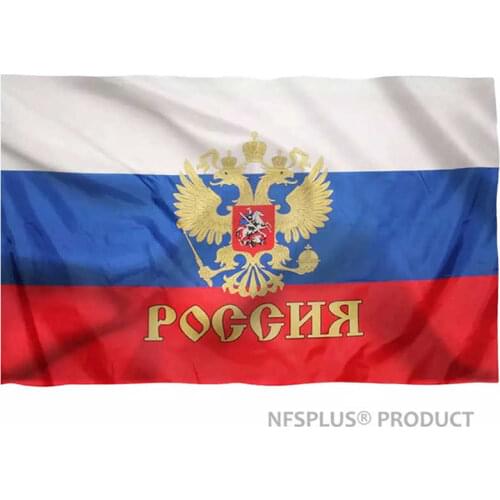 Russian Flag Imperial President Double Heads Eagle Polyester Printed 90x150cm Decorative Flags and Banners