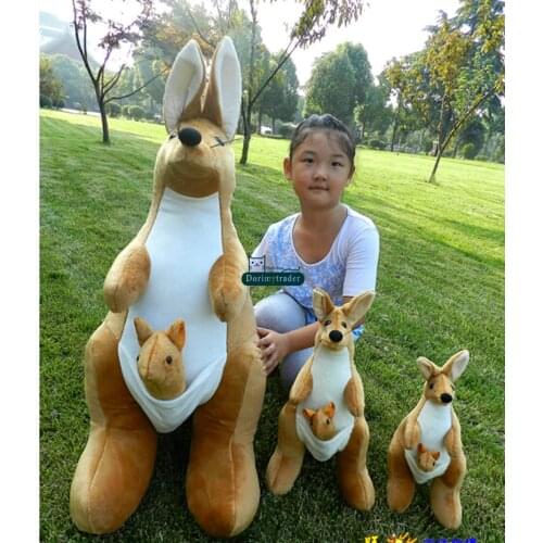 Dorimytrader Hot 31'' / 80cm Cute Plush Stuffed Giant Animal Australia Kangaroo Toy Nice Present Free Shipping DY60004