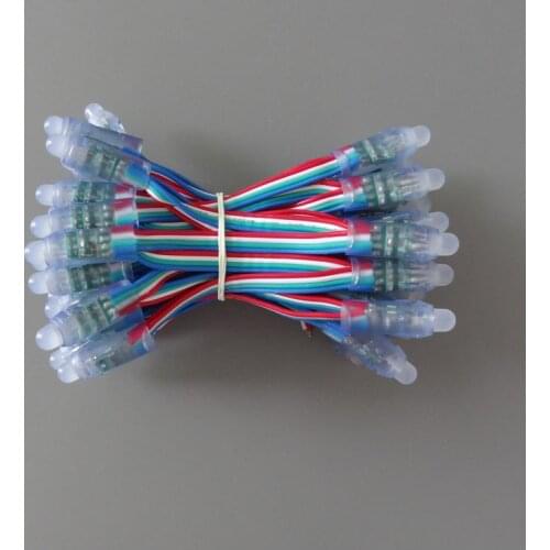 Dumb RGB string,12V/5V,color wire,IP68 rated ,12mm led pixel 50 piece/lot,20AWG ,for outdoor Chrismas /Festivsl decoration