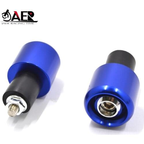 JAER Universal Motorcycle Handlebar End Plug Slider Motorbike Counterweight Handlebar Ends 7/8'' Handle Bar Cap Cover