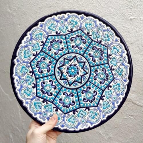 Ceramics plate--32 cm/12,6 inch diameter-Spanish-glazed ceramics up handmade-Done in spain-MIJASCERAMIC