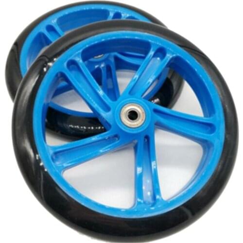 2 Pieces Scooter Wheel 200 mm PU Material Wheel Thickness 30 mm ABEC-7 Bearing Scooter Accessories